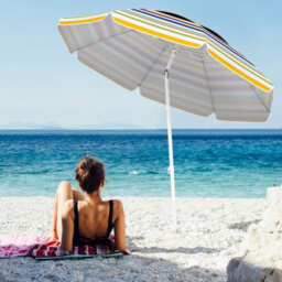Gainoom 178 Cm Beach Umbrella Upf50+ Sun Protection Portable Outdoor Sunshade Parasol - thumbnail 3