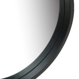 Berkfield Wall Mirror With Strap 50 Cm Black - thumbnail 3