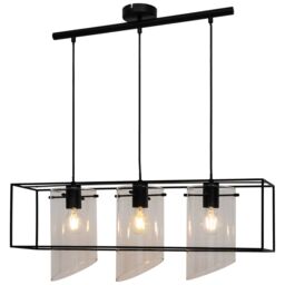 GoodHome Daluiz Matt Black 3 Lamp Pendant Ceiling Light - thumbnail 3