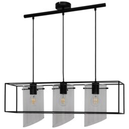 GoodHome Daluiz Matt Black 3 Lamp Pendant Ceiling Light - thumbnail 2