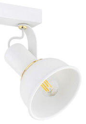 Luminosa Lighting Luminosa Twist Twin Ceiling Spotlight White Structure, Brass Elements - thumbnail 3