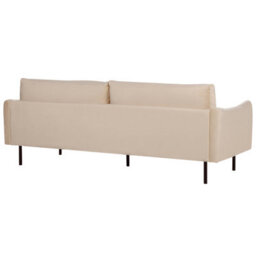 Beliani Living Room Set 5 Seater Vinterbro Velvet Beige With Ottoman - thumbnail 6