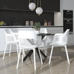 Dorel Camelo Resin Chairs With Open Back In White - 2 Pieces - thumbnail 4