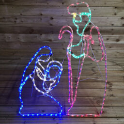 Samuel Alexander 1M Premier Nativity Scene Multicoloured Led Rope Light Silhouette Outdoor Christmas Decoration - thumbnail 2