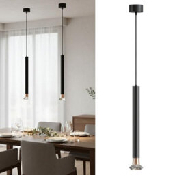 Single Head Chandelier Aluminium Long Tube Pendant Light, Suspension Cylinder Hanging Lamp For Modern Kitchen - thumbnail 1