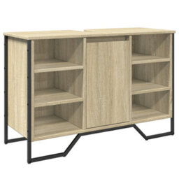 Walplus Bathroom Sink Cabinet Sonoma Oak 91X35X60 Cm Engineered Wood - thumbnail 2