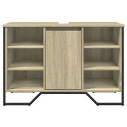 Walplus Bathroom Sink Cabinet Sonoma Oak 91X35X60 Cm Engineered Wood - thumbnail 4