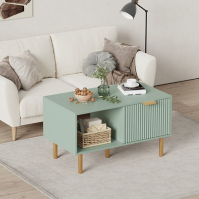 Modern Coffee Table With Storage Drawer And Open Shelf, Multifunctional Accent Side Table,end Table,center Table - image 1