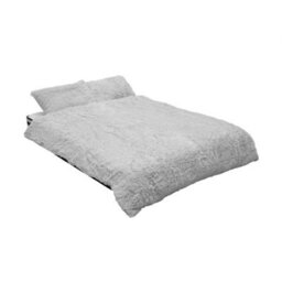 Living And Home Soft And Warm Plush King Size Faux Mink Fleece Bedding Duvet Cover With 2 Pillowcases Set Of 3 - thumbnail 2