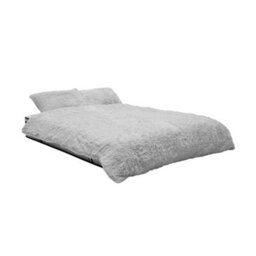 Living And Home Soft And Warm Plush King Size Faux Mink Fleece Bedding Duvet Cover With 2 Pillowcases Set Of 3 - thumbnail 3