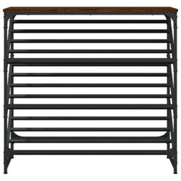 Berkfield Shoe Rack Brown Oak 90X30X85 Cm Engineered Wood - thumbnail 4