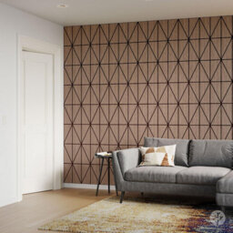 Wvh Walnut Diamond Geometric Wood Veneer Acoustic Felt Backing Decorative Sound-Absorbing Solution For Homes, Offices, And Studios - thumbnail 4