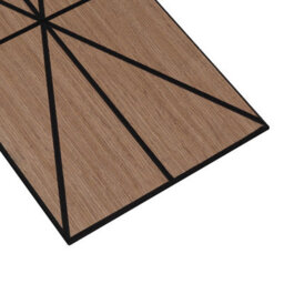Wvh Walnut Diamond Geometric Wood Veneer Acoustic Felt Backing Decorative Sound-Absorbing Solution For Homes, Offices, And Studios - thumbnail 2