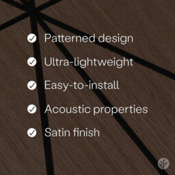 Wvh Walnut Diamond Geometric Wood Veneer Acoustic Felt Backing Decorative Sound-Absorbing Solution For Homes, Offices, And Studios - thumbnail 3
