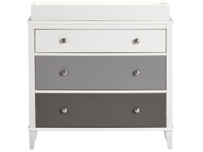 Dorel Poppy 3 Drawer Dresser With Changer White/grey - image 1