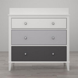 Dorel Poppy 3 Drawer Dresser With Changer White/grey - thumbnail 2