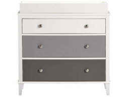 Dorel Poppy 3 Drawer Dresser With Changer White/grey - thumbnail 1