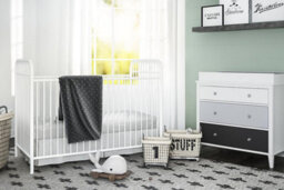 Dorel Poppy 3 Drawer Dresser With Changer White/grey - thumbnail 4