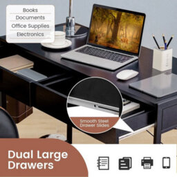 Industrial Computer Desk With 2 Drawers 112Cm Study - thumbnail 6