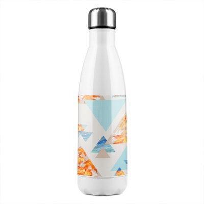 Benjamin Tate Design Triangles With Maple Oak Leaves Marble Stainless Steel Bottle Designer Style - image 1