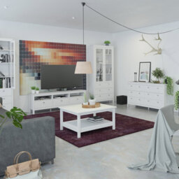 Furniture To Go Madrid Tv-Unit 3 Drawers In White - thumbnail 5