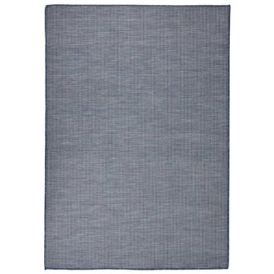 Berkfield Outdoor Flatweave Rug 140X200 Cm Blue
