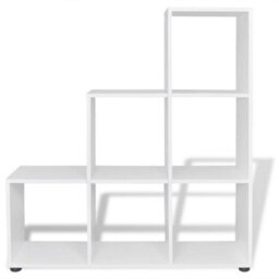 Berkfield Staircase Bookcase/display Shelf 107 Cm White - thumbnail 3