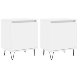 Berkfield Bedside Cabinets 2 Pcs White 40X30X50 Cm Engineered Wood - thumbnail 2