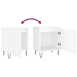 Berkfield Bedside Cabinets 2 Pcs White 40X30X50 Cm Engineered Wood - thumbnail 9