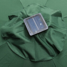 Sundaze Green 2.5M  Round Garden Parasol Umbrella Outdoor Patio Solar Led Lights Crank Tilt With Base - thumbnail 3