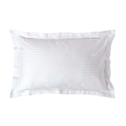 Homescapes White Egyptian Cotton Satin Stripe Oxford Pillowcase 330 Tc