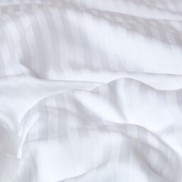 Homescapes White Egyptian Cotton Satin Stripe Oxford Pillowcase 330 Tc - thumbnail 4