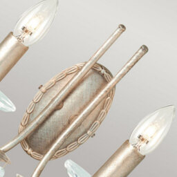 Luminosa Lighting Elstead Christina 2 Light Indoor Candle Wall Light Silver, Gold, E14 - thumbnail 3