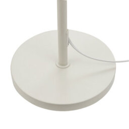Happy Homewares Muted Dove Grey Scandinavian Designed Floor Lamp With Wooden Trim - thumbnail 5