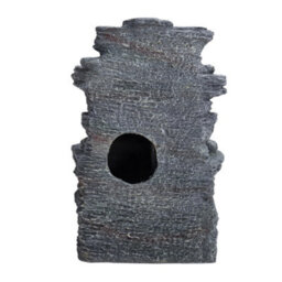 Living And Home Grey Faux Rock Solar-Powered Resin Garden Water Fountain Water Feature With Led Lights 46Cm H - thumbnail 7