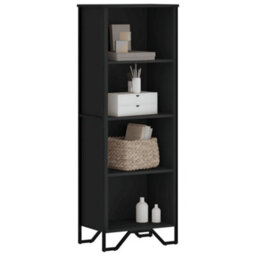 Berkfield Bookcase Black 50X31X137.5 Cm Engineered Wood - thumbnail 1