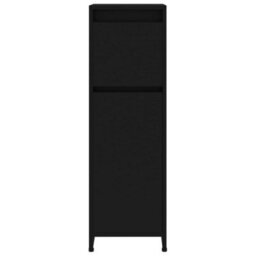 Berkfield Sturdy Bathroom Cabinet Black 30X30X95 Cm Engineered Wood - thumbnail 7