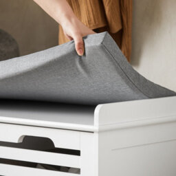 Shoe Storage Bench Shoe Cabinet With Seat Cushion And 2 Drawers Wooden Storage Unit Hallway Organiser,sobuy Fsr23-K-W,white - thumbnail 7