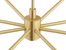 Luminosa Lighting Luminosa Princeton Multi Arm Pendant Ceiling 8 Light Beige (Gold Inside), Brushed Brass - thumbnail 5
