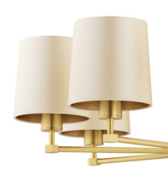 Luminosa Lighting Luminosa Princeton Multi Arm Pendant Ceiling 8 Light Beige (Gold Inside), Brushed Brass - thumbnail 4