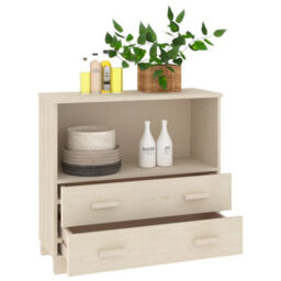 Berkfield Sturdy Sideboard Honey Brown 85X35X80 Cm Solid Wood Pine - thumbnail 4