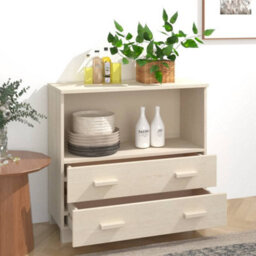 Berkfield Sturdy Sideboard Honey Brown 85X35X80 Cm Solid Wood Pine - thumbnail 3
