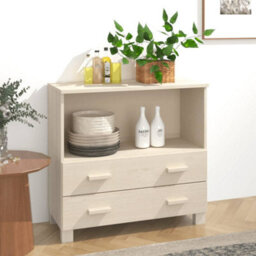Berkfield Sturdy Sideboard Honey Brown 85X35X80 Cm Solid Wood Pine - thumbnail 2