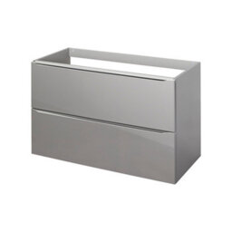 GoodHome Imandra Gloss Anthracite Wall-Mounted Bathroom Vanity Unit (H) 600mm (W) 1000mm