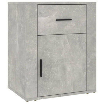 Vidaxl Bedside Cabinet Concrete Grey 50X36X60 Cm Engineered Wood - image 1