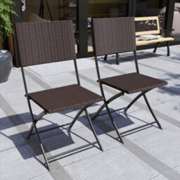Lassic Garden Vida Capri Brown 2 Seater Rattan Garden Outdoor Ukfr Bistro Set - thumbnail 6