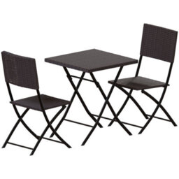 Lassic Garden Vida Capri Brown 2 Seater Rattan Garden Outdoor Ukfr Bistro Set - thumbnail 7