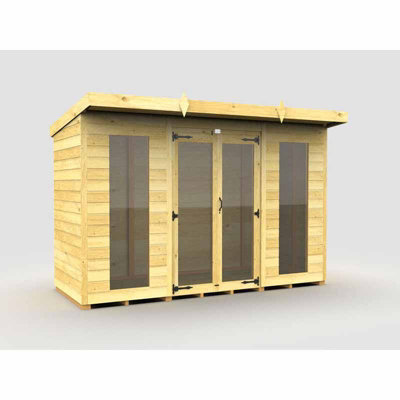 Buttercup Farm 10Ft X 4Ft Pent Summer House (Full Height Window) - Wood - L118 X W302 X H201 Cm - image 1