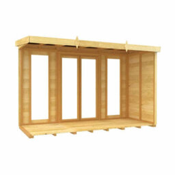 Buttercup Farm 10Ft X 4Ft Pent Summer House (Full Height Window) - Wood - L118 X W302 X H201 Cm - thumbnail 4