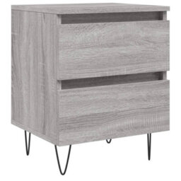 Berkfield Bedside Cabinet Grey Sonoma 40X35X50 Cm Engineered Wood - thumbnail 2